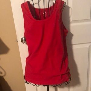 Red sleeveless tank top
